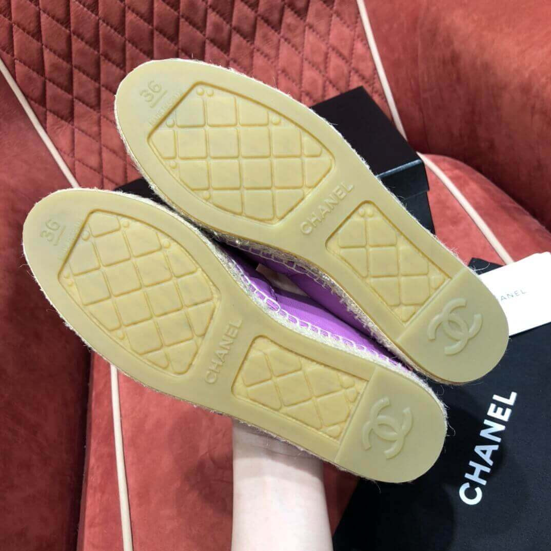 Chanel Lambskin Espadrilles G29762 Purple