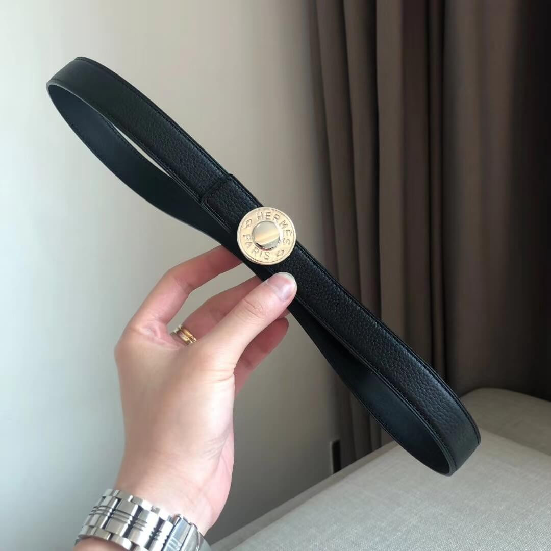 Hermes Bouton Bombe Belt Buckle & Reversible Leather Strap 24mm H0800