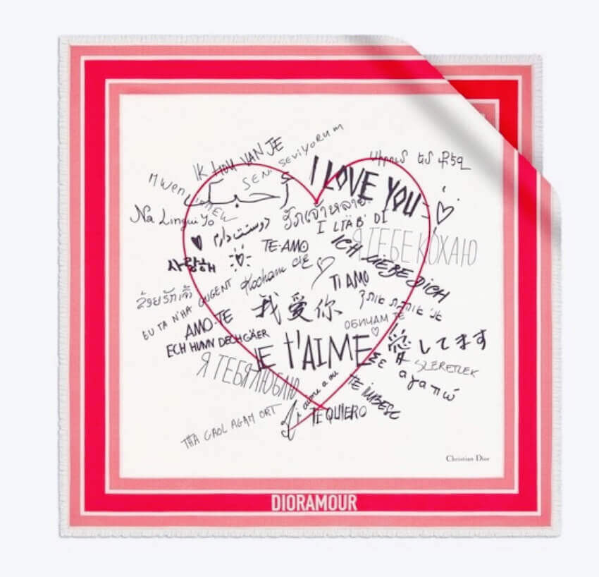 Dior Dioramour Graffiti Square Shawl C323