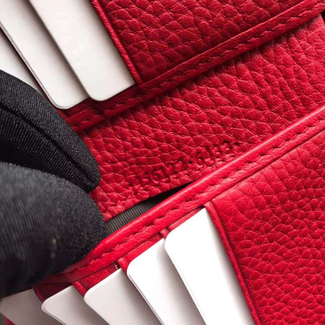 Gucci Leather French Flap Wallet 456122