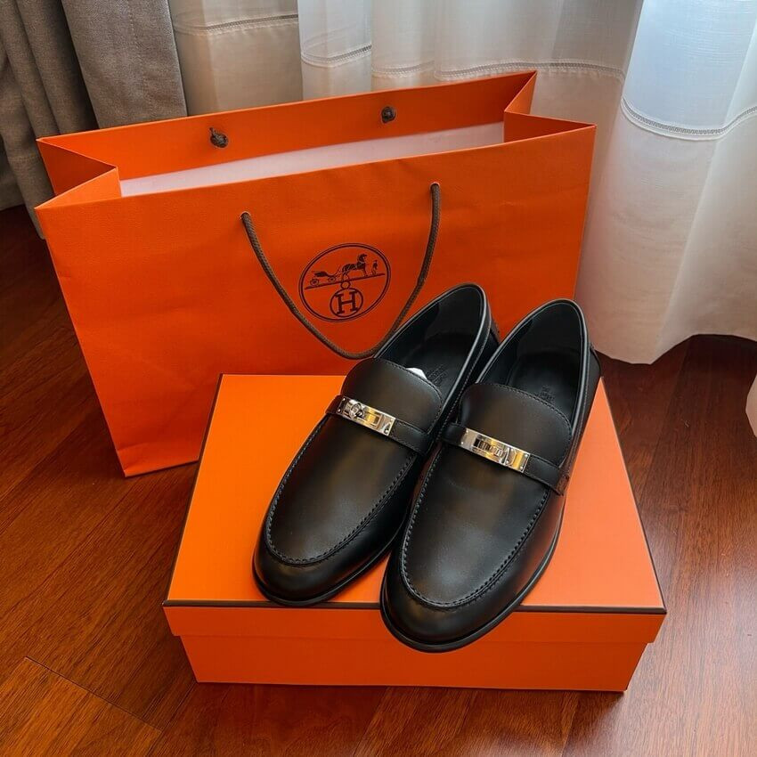 Hermes Calfskin Kelly Destin Loafer H212114 Black