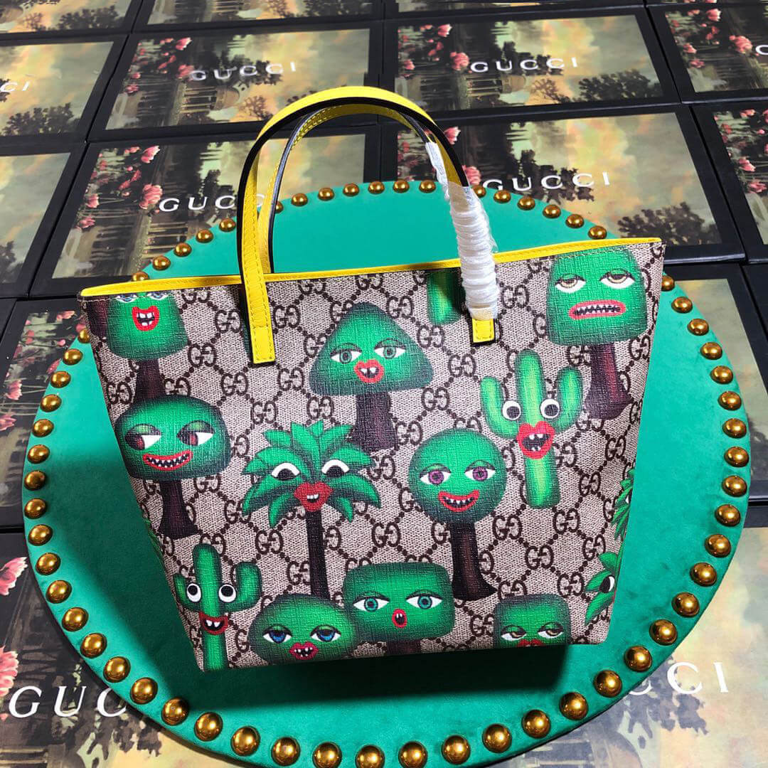 Gucci Childrens GG Smiling Plants Tote 410812