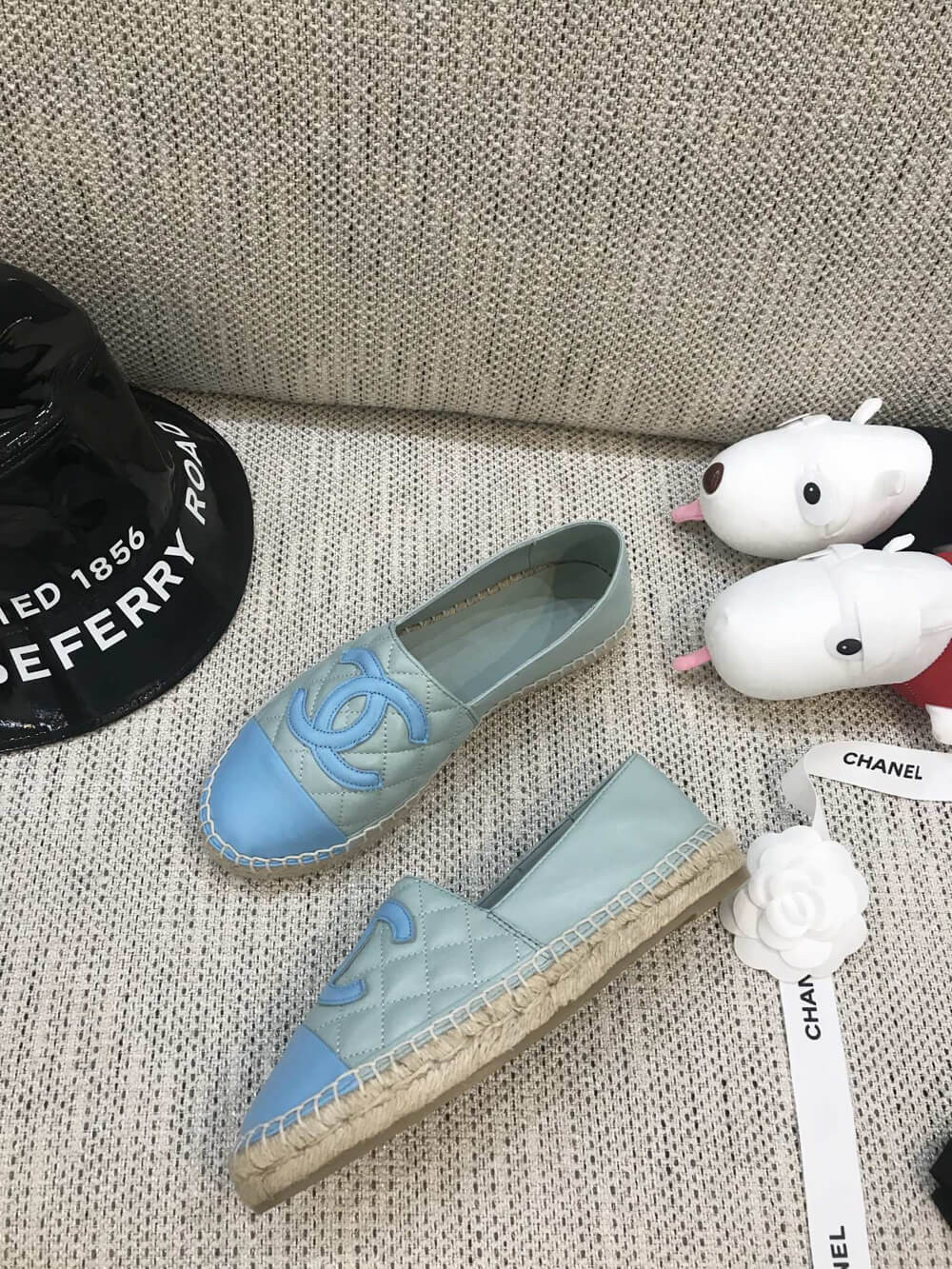 Chanel CC Quilted Espadrilles G29762 Blue