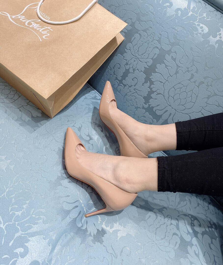 Christian Louboutin Kate 85 mm Nude Patent Leather 3191416