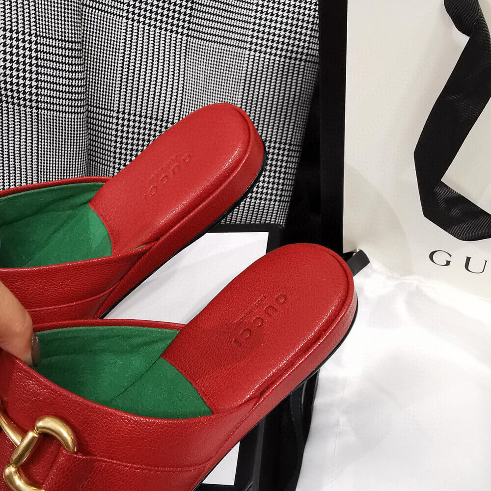 Gucci Leather Slipper 604075 Red