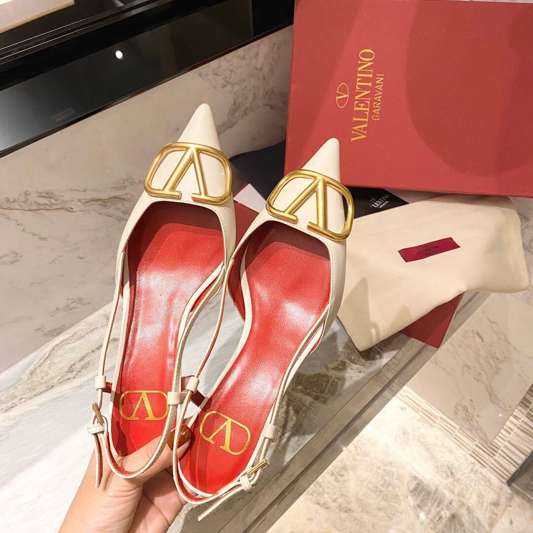 Valentino Garavani Vlogo Calfskin Slingback Pump 50mm SW2S0Q70