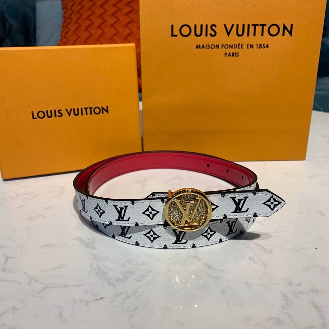 Louis Vuitton Monogram Canvas Recto LV Circle Plate 20mm Reversible Belt M0148W