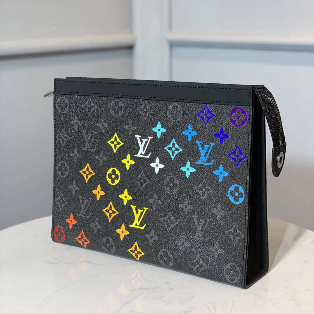 Louis Vuitton Monogram Eclipse Multicolor Pochette Voyage MM M61692