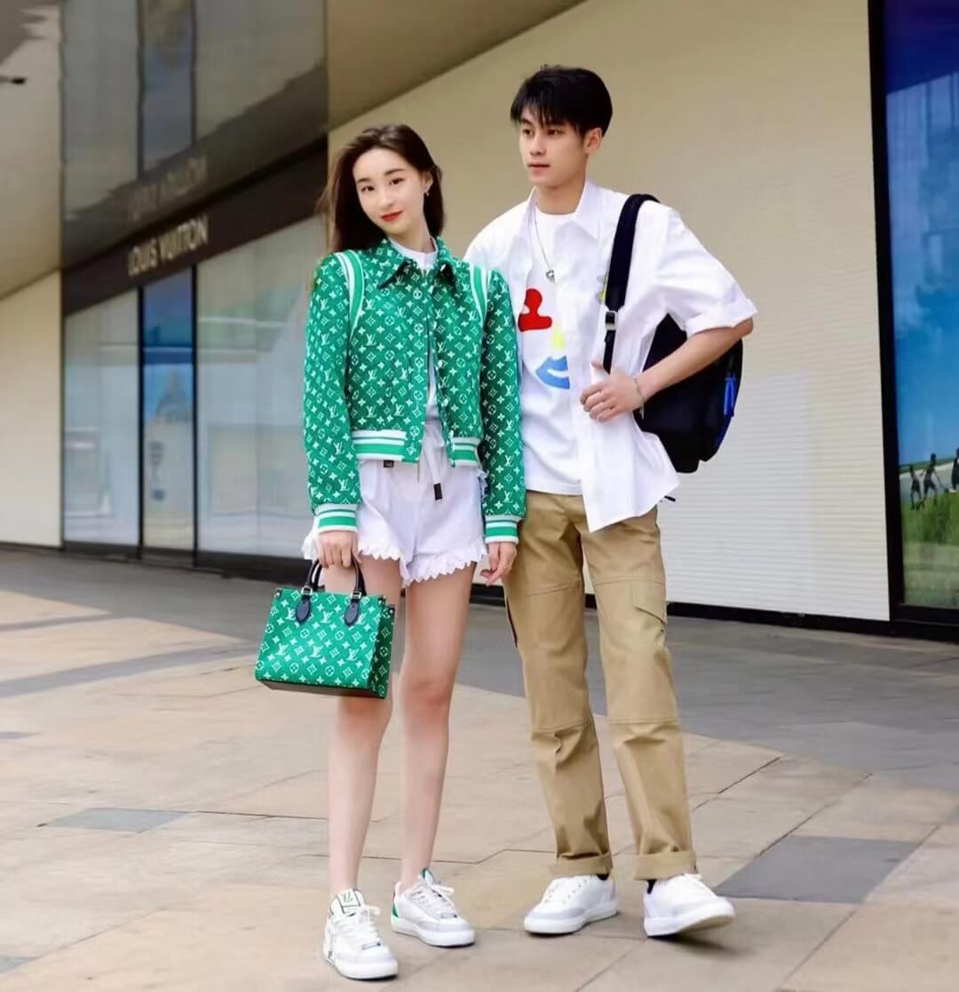 Louis Vuitton Monogram Jacquard Velvet Onthego PM M46216 Green