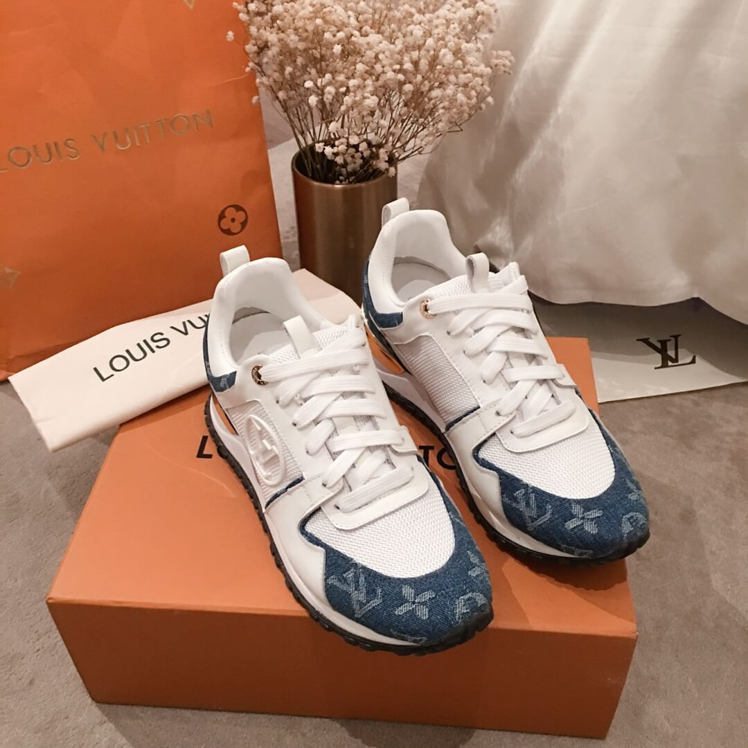 Louis Vuitton Monogram Denim Run Away Sneaker 1A4WP7 Blue
