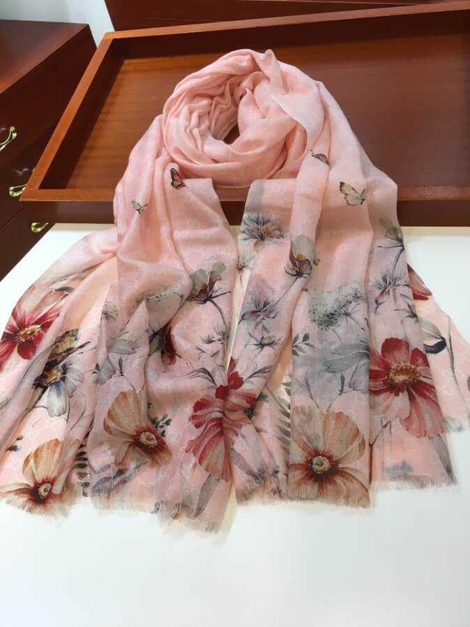 Gucci GG Blooms Print Scarf 499225