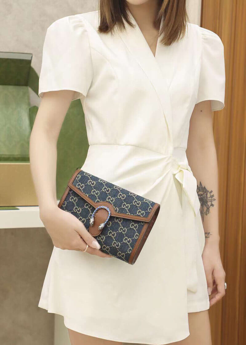 Gucci Denim Dionysus Mini Chain Bag 401231