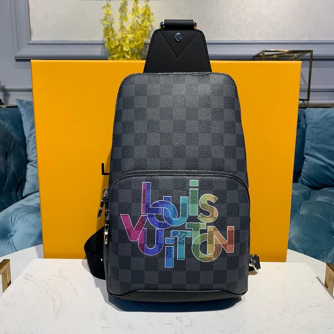 Louis Vuitton Damier Graphite Canvas With Print Avenue Sling Bag N41719