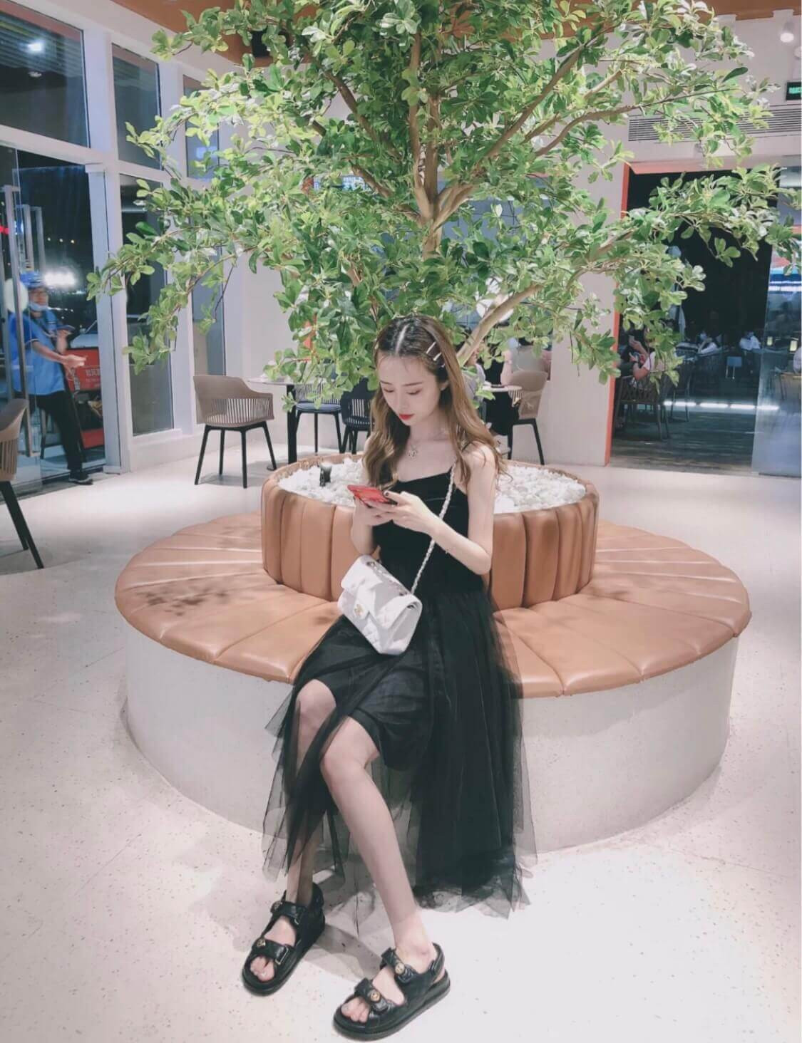 Chanel CC Quilted Velcro Sandals G31848