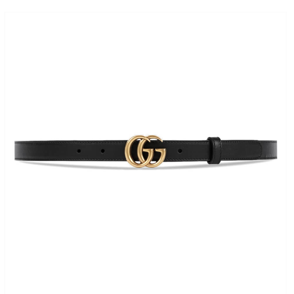 Gucci 20mm Leather Belt With Double G Buckle 409417