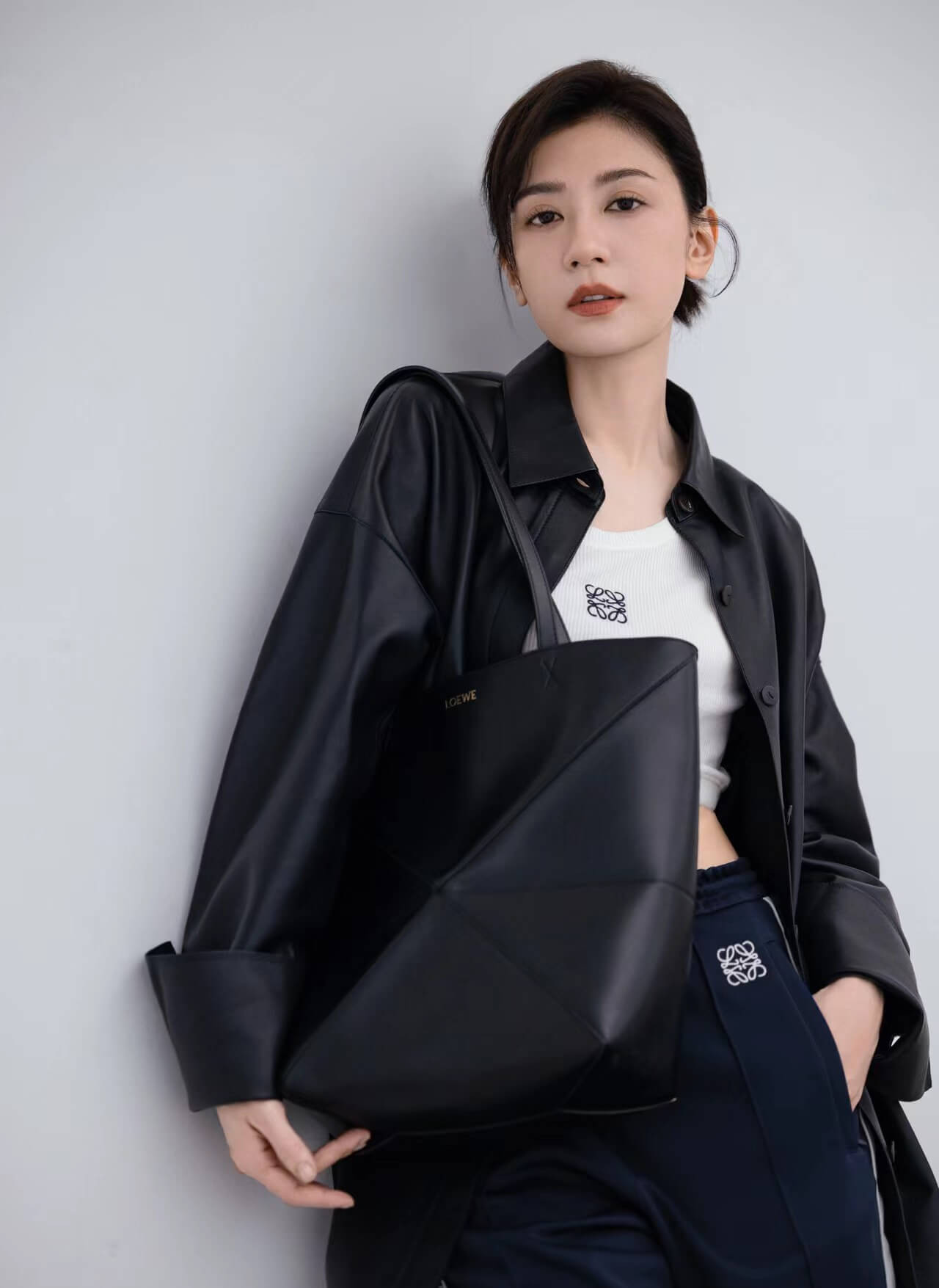 Loewe Puzzle Fold Medium Leather Tote Bag