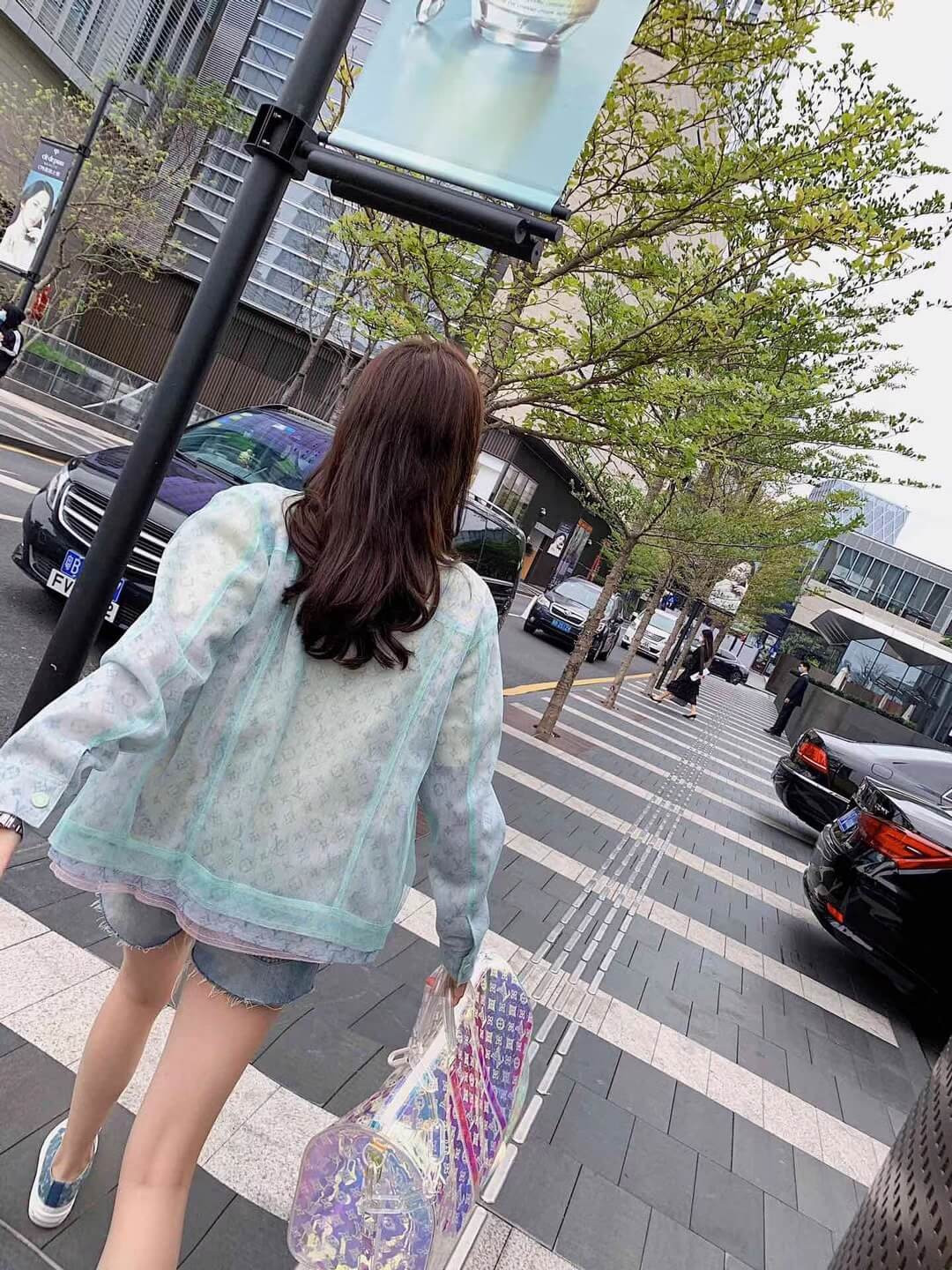 Louis Vuitton Multicolor Tulle Denim Jacket 1A7QFY