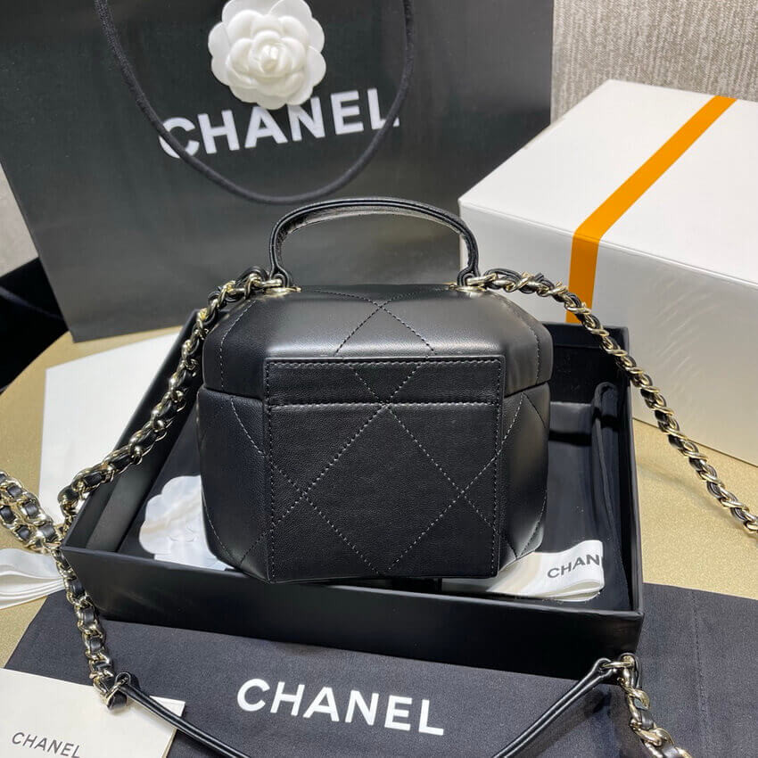 Chanel Lambskin Small Vanity Case AS2630 Black