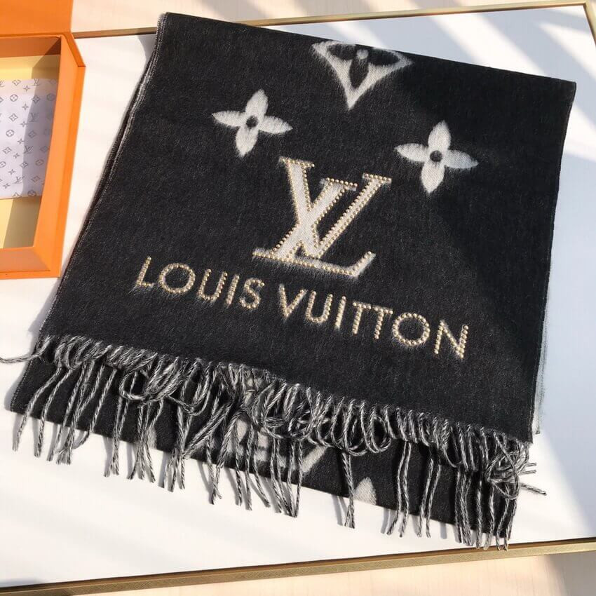 Louis Vuitton Studdy Reykjavik Scarf M71588 Black