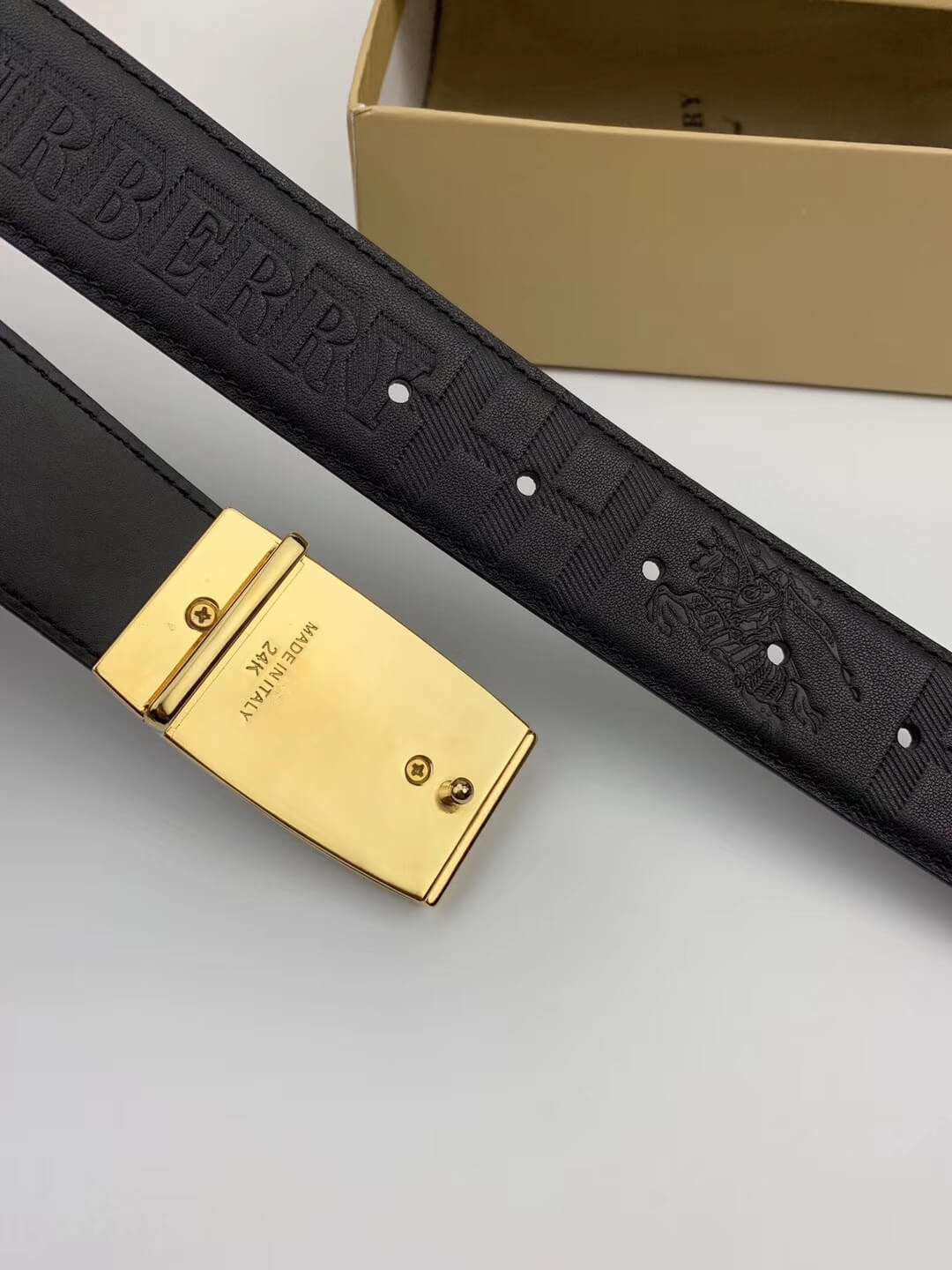 Burberry London Check Leather Belt 40749