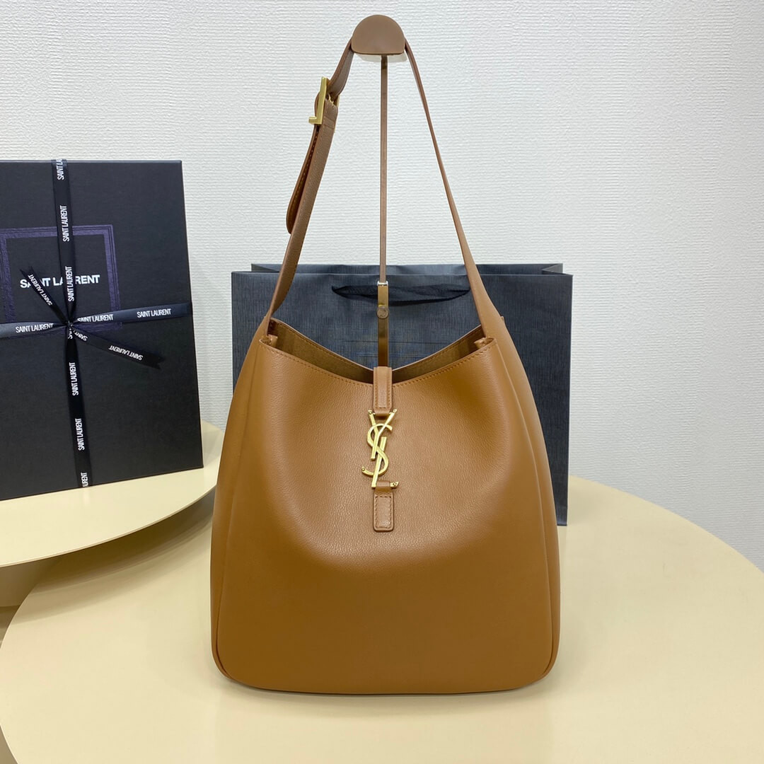 Saint Laurent Large Le 5 A 7 Hobo Bag in Smooth Leather 753837