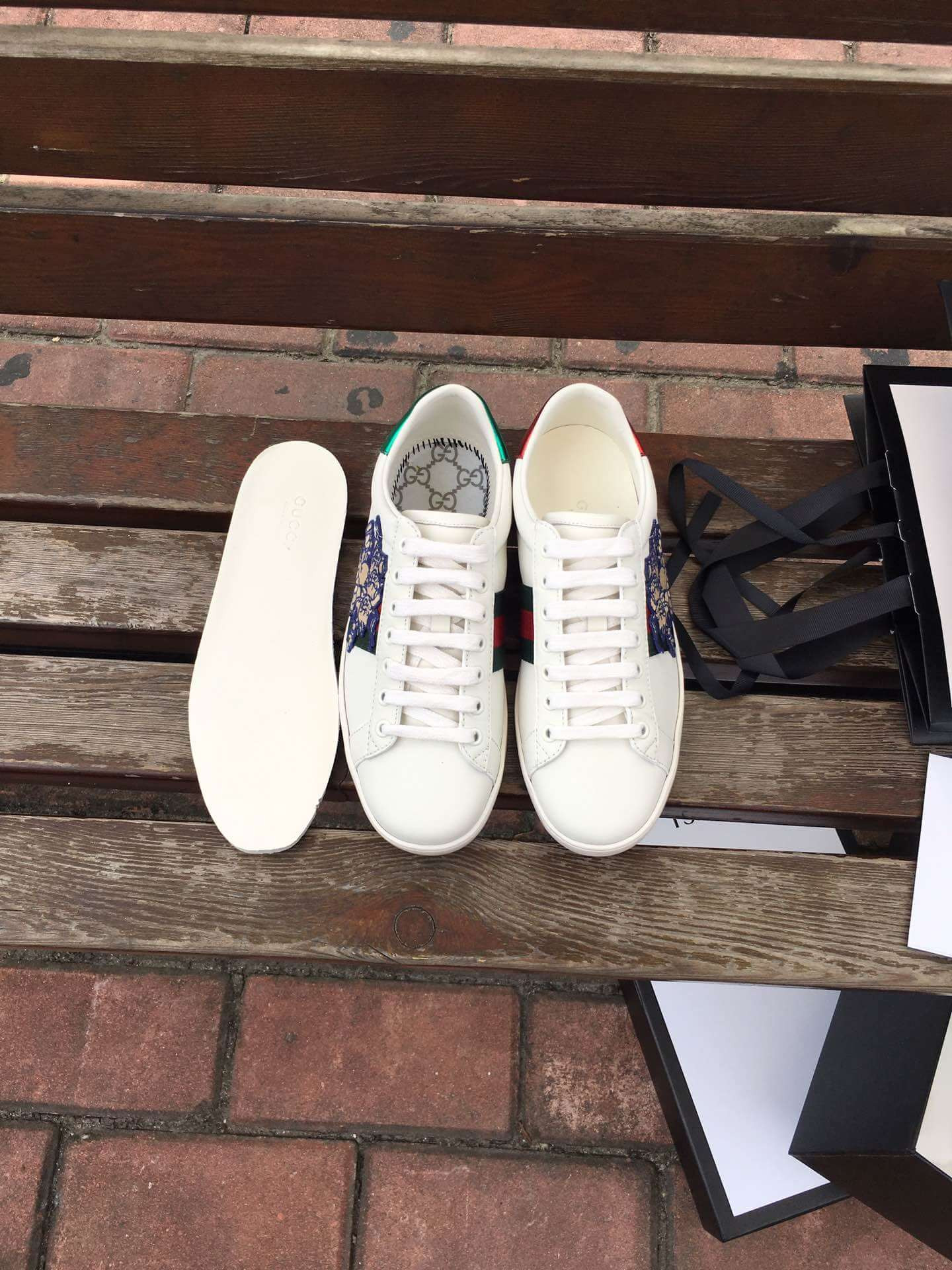 Gucci Ace Sneaker with Three Little Pigs 553385