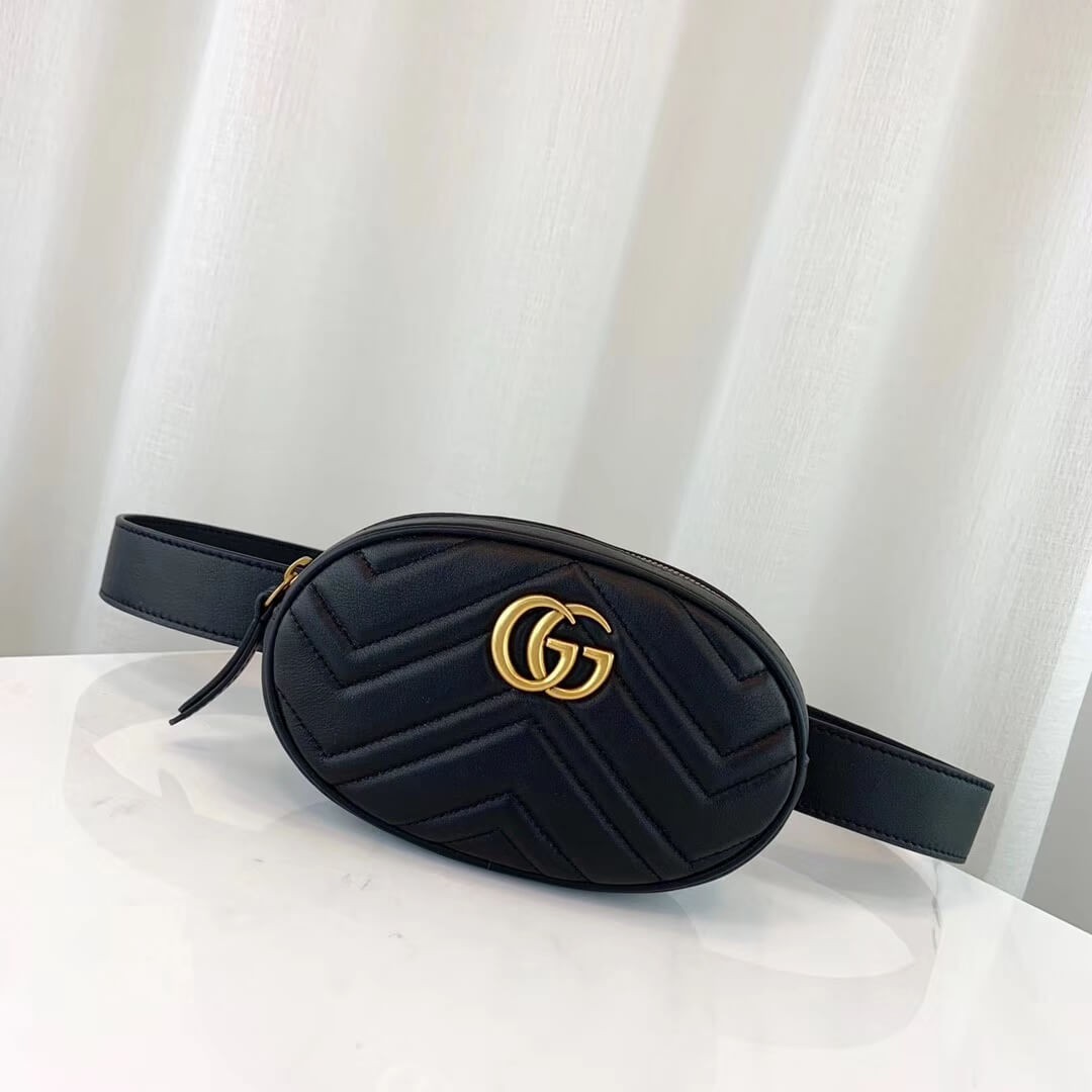 Gucci GG Marmont Matelasse Leather Belt Bag 476434