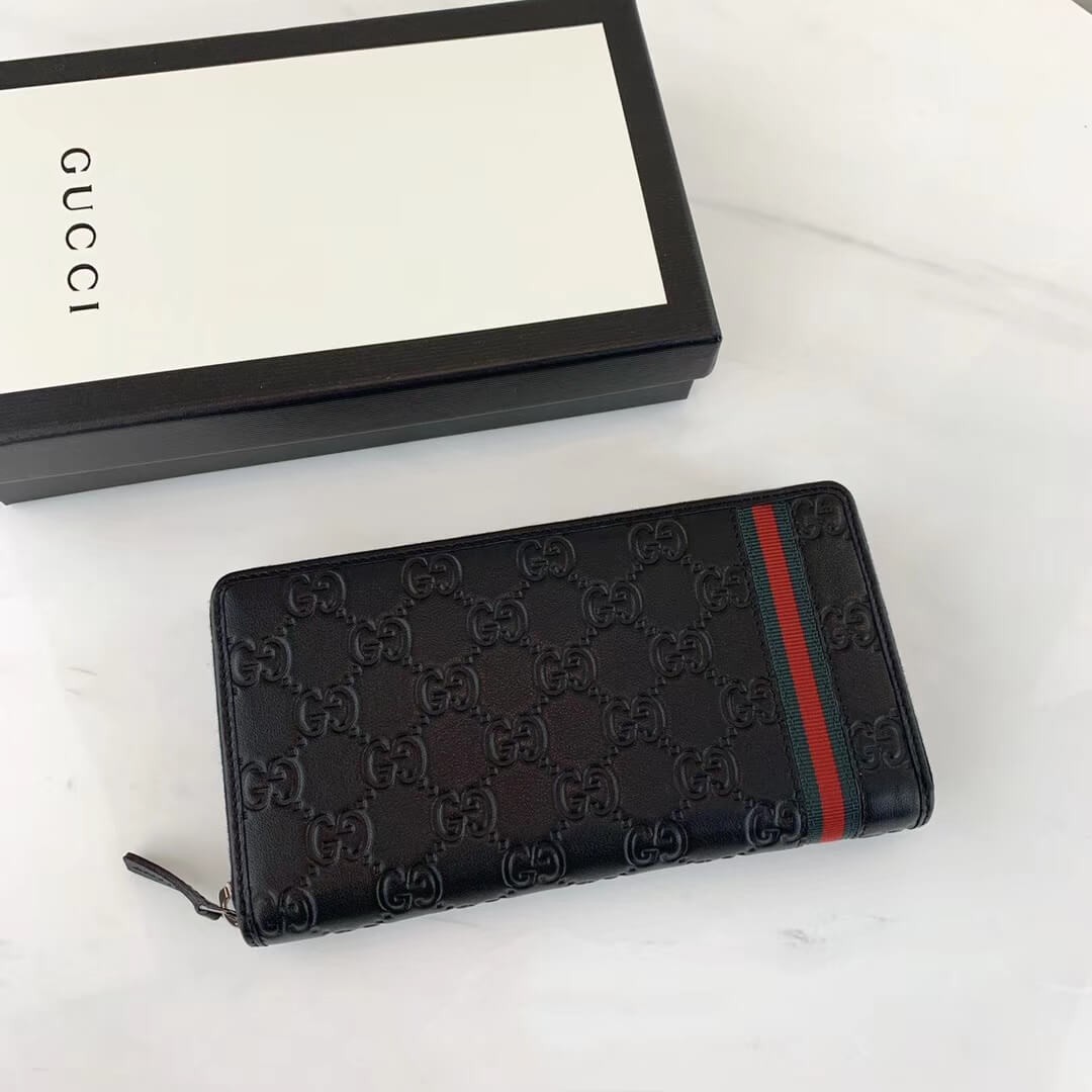 Gucci Signature Zip Around Wallet 291105