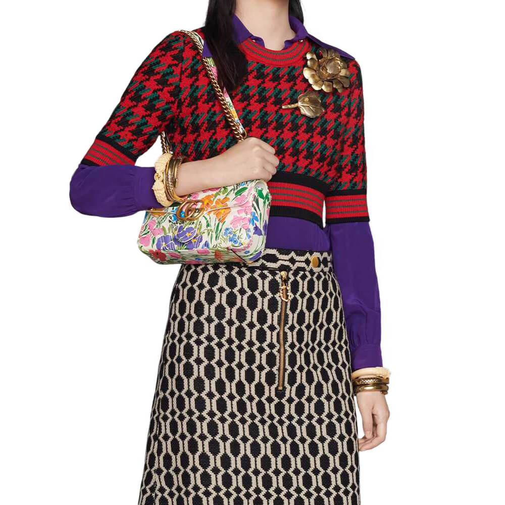 Gucci Ken Scott Print GG Marmont Mini Shoulder Bag 446744