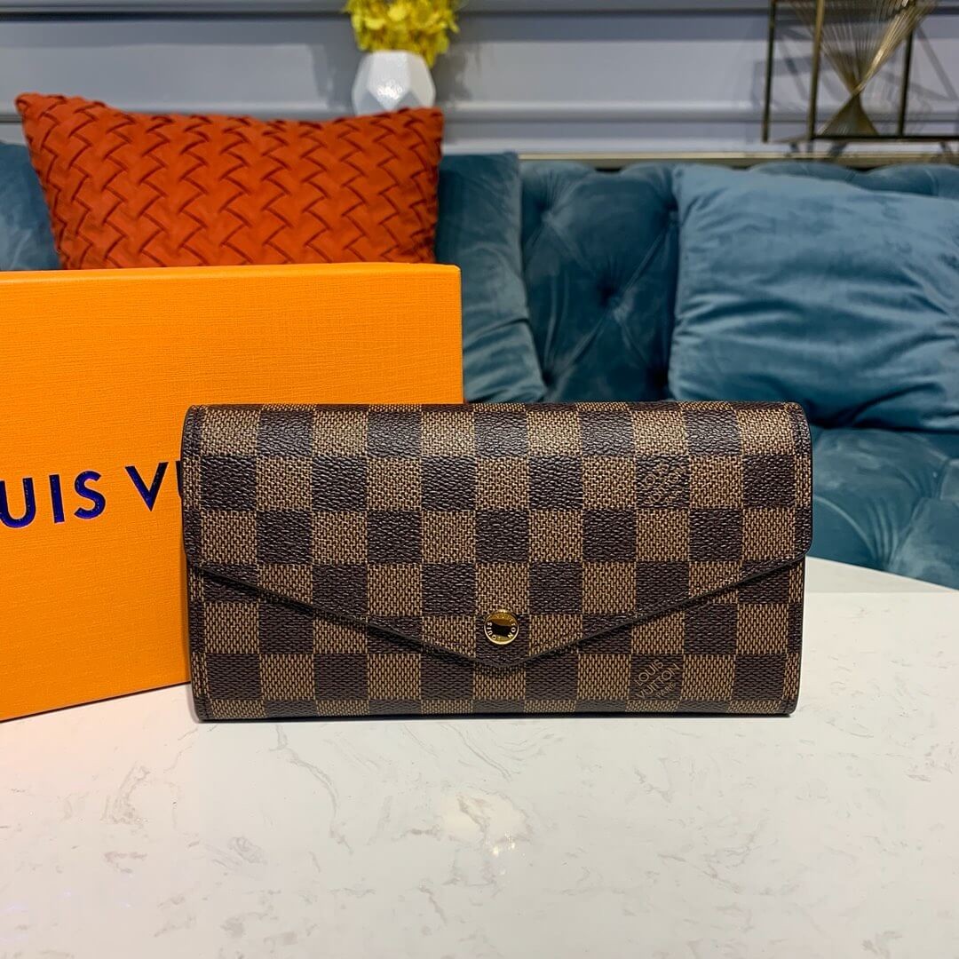 Louis Vuitton Damier Ebene Sarah Wallet N63209