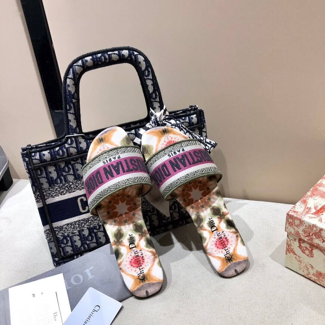 Dior Dway Mule In Embroidered Cotton KCQ3002