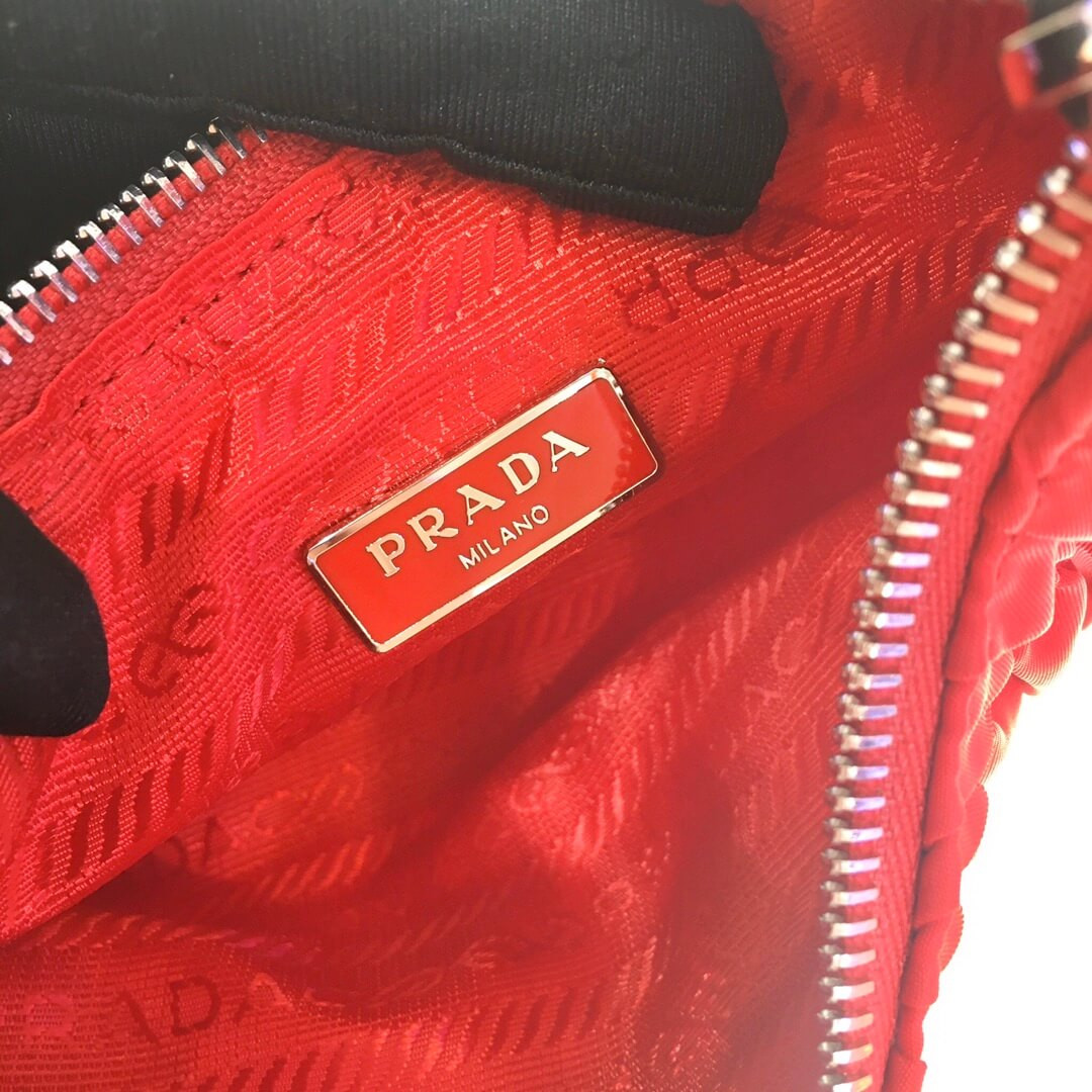 Prada Re-Edition 2005 Nylon And Saffiano Leather Hobo Bag 1NE204