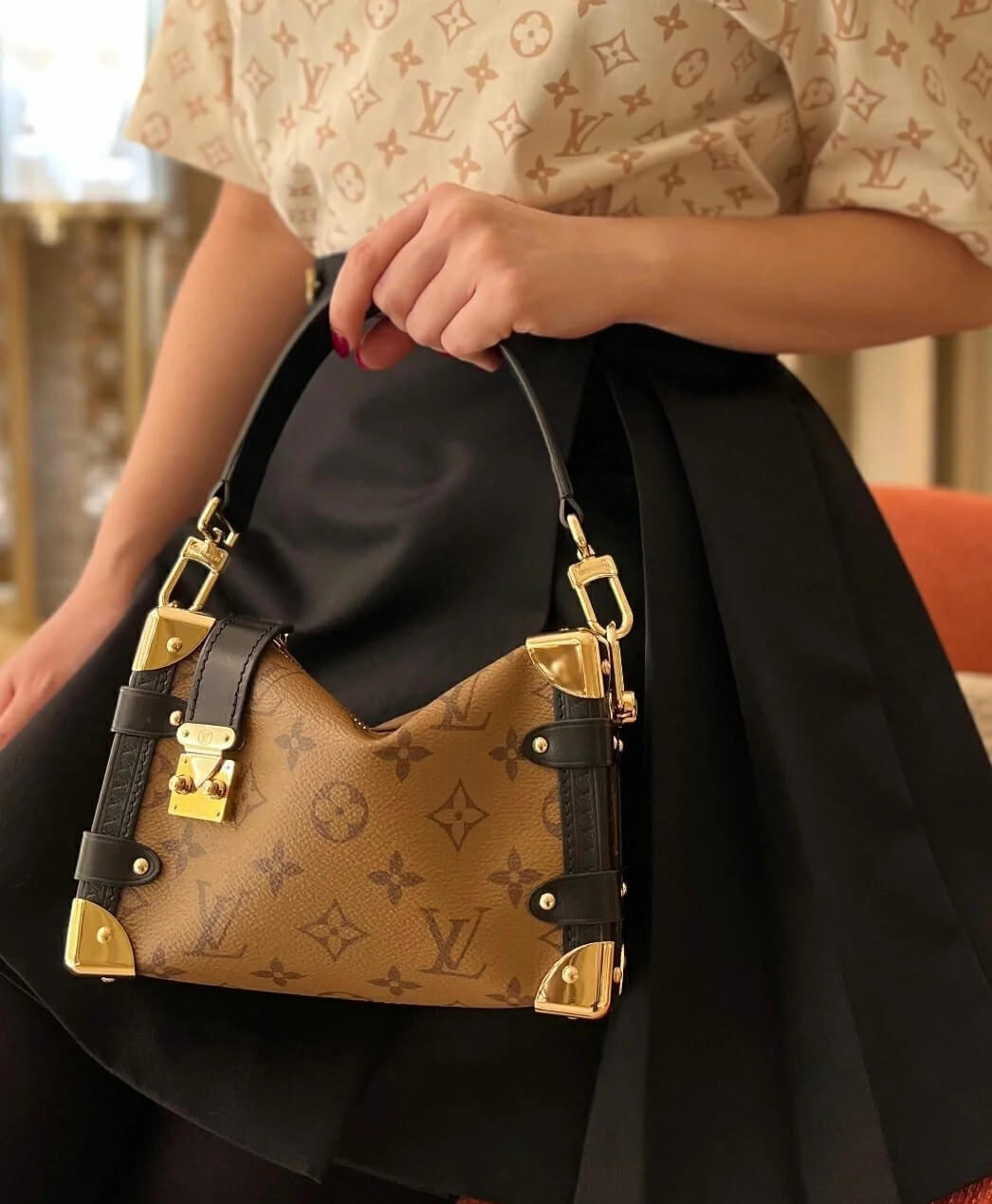 Louis Vuitton Monogram Reverse Canvas Side Trunk PM M47139