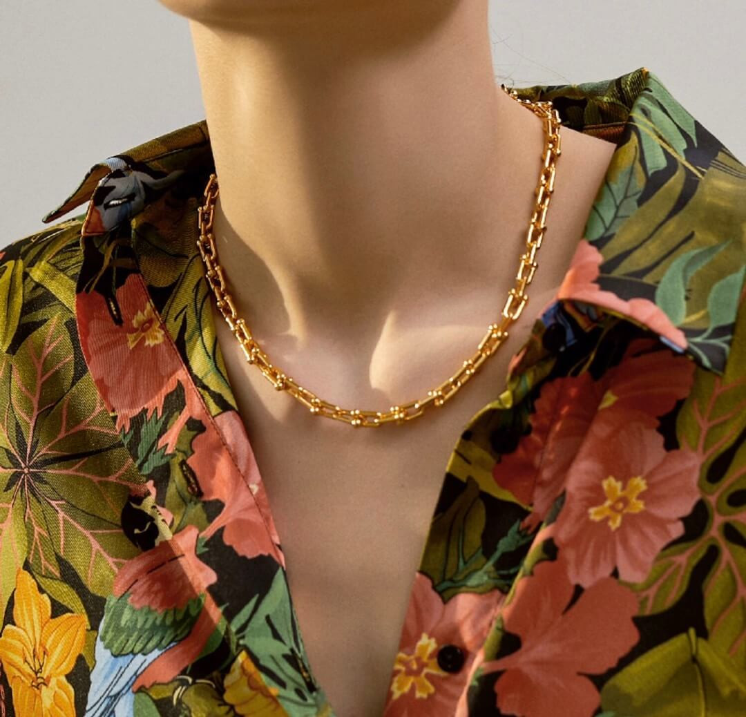 Tiffany & Co Graduated Link Necklace 9651