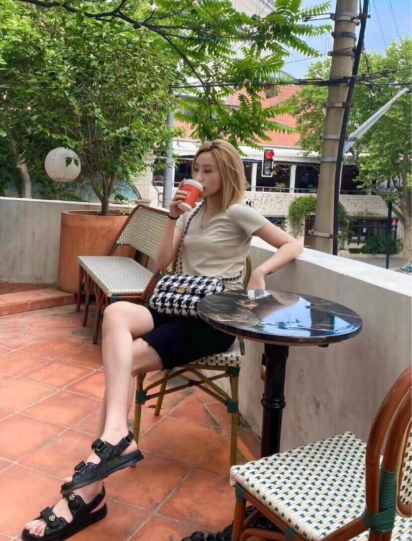 Chanel CC Quilted Velcro Sandals G31848