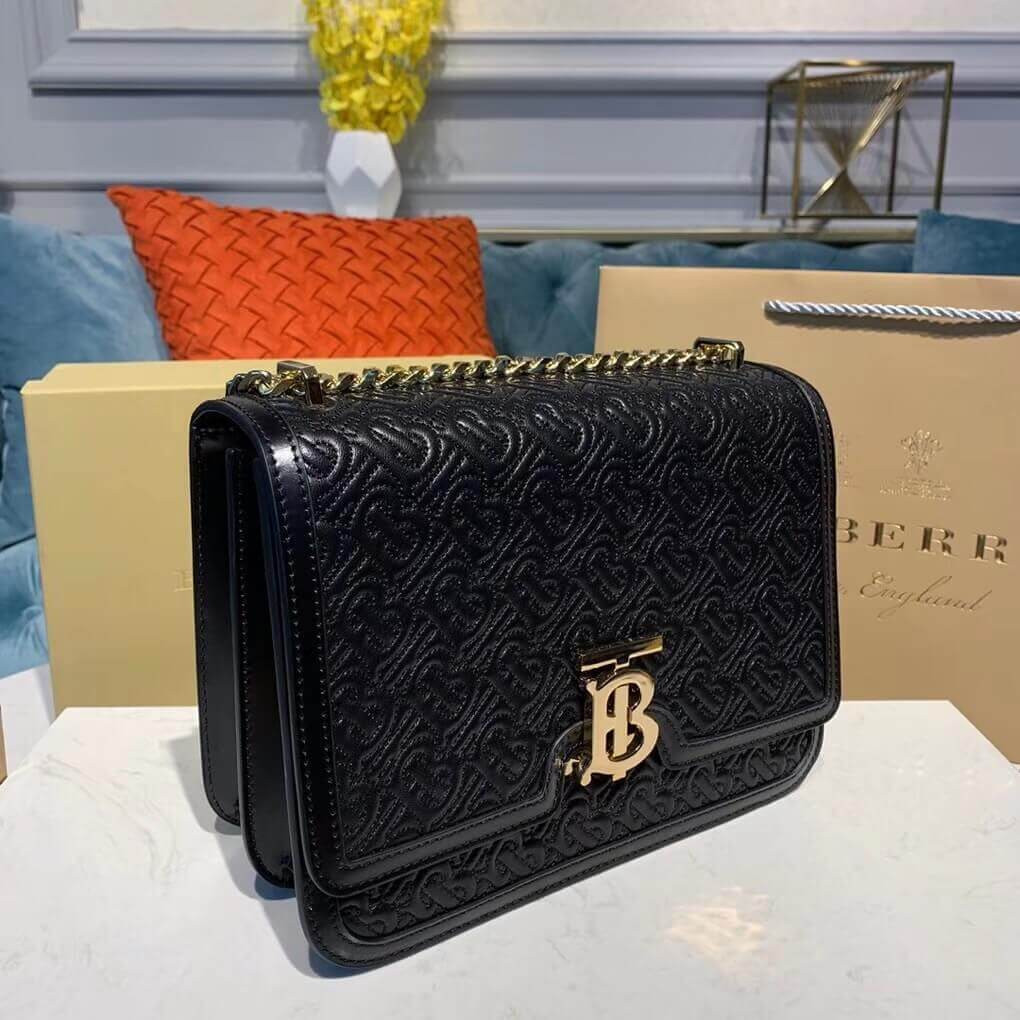 Burberry Medium Quilted Monogram Lambskin TB Bag 80149311