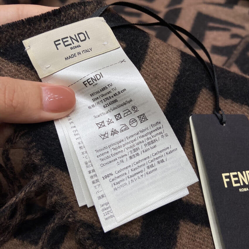 Fendi Cashmere FF Logo Scarf FXT260