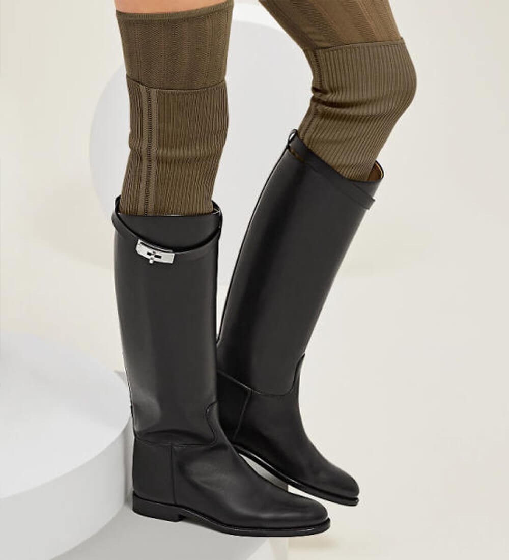 Hermes Box Calfskin Equestrian Jumping Boots H202256