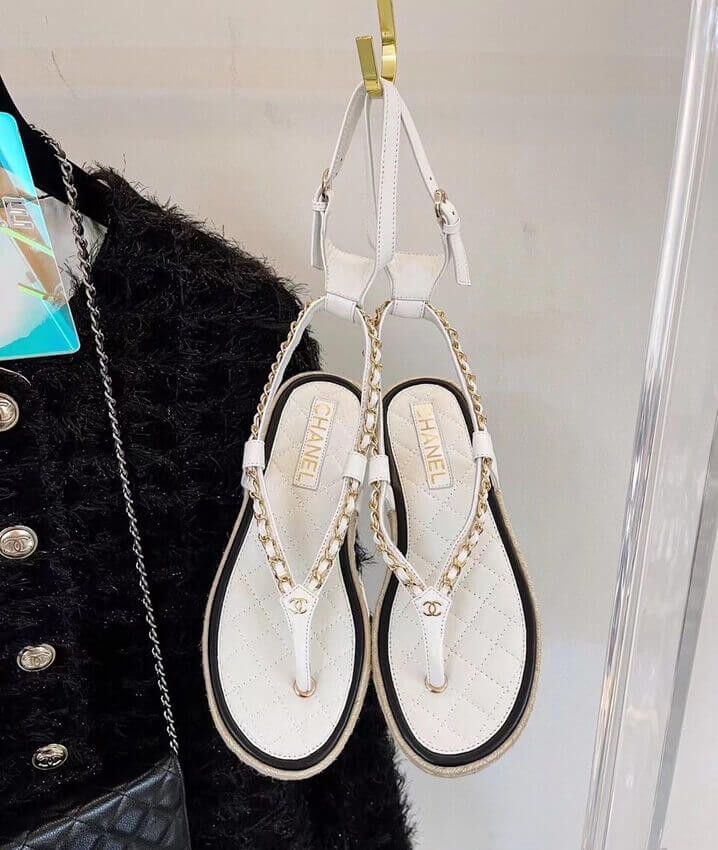 Chanel Lambskin Leather Strappy Sandals G36921