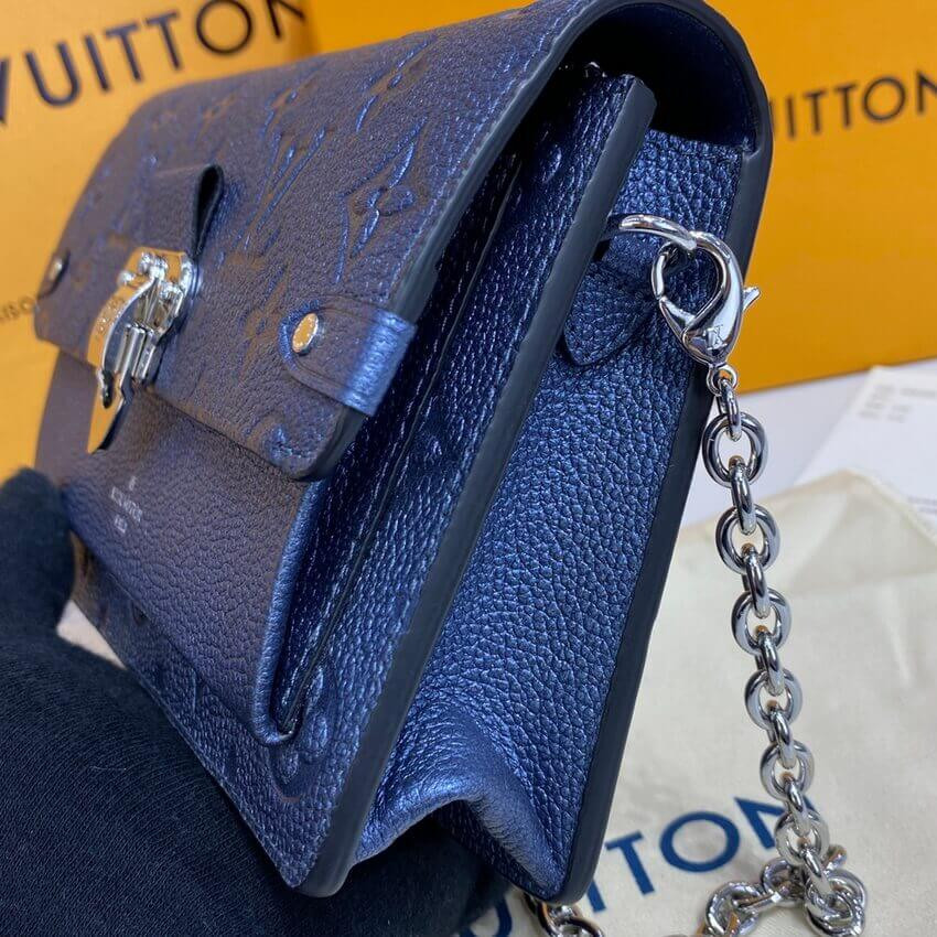 Louis Vuitton Vavin Chain Wallet M59077 Navy Nacre