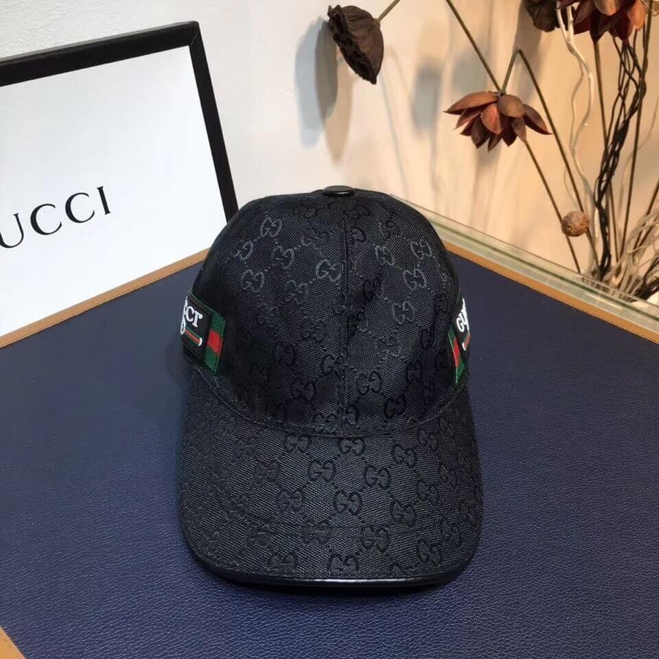 Gucci Original GG Canvas Baseball Hat With Web 200034