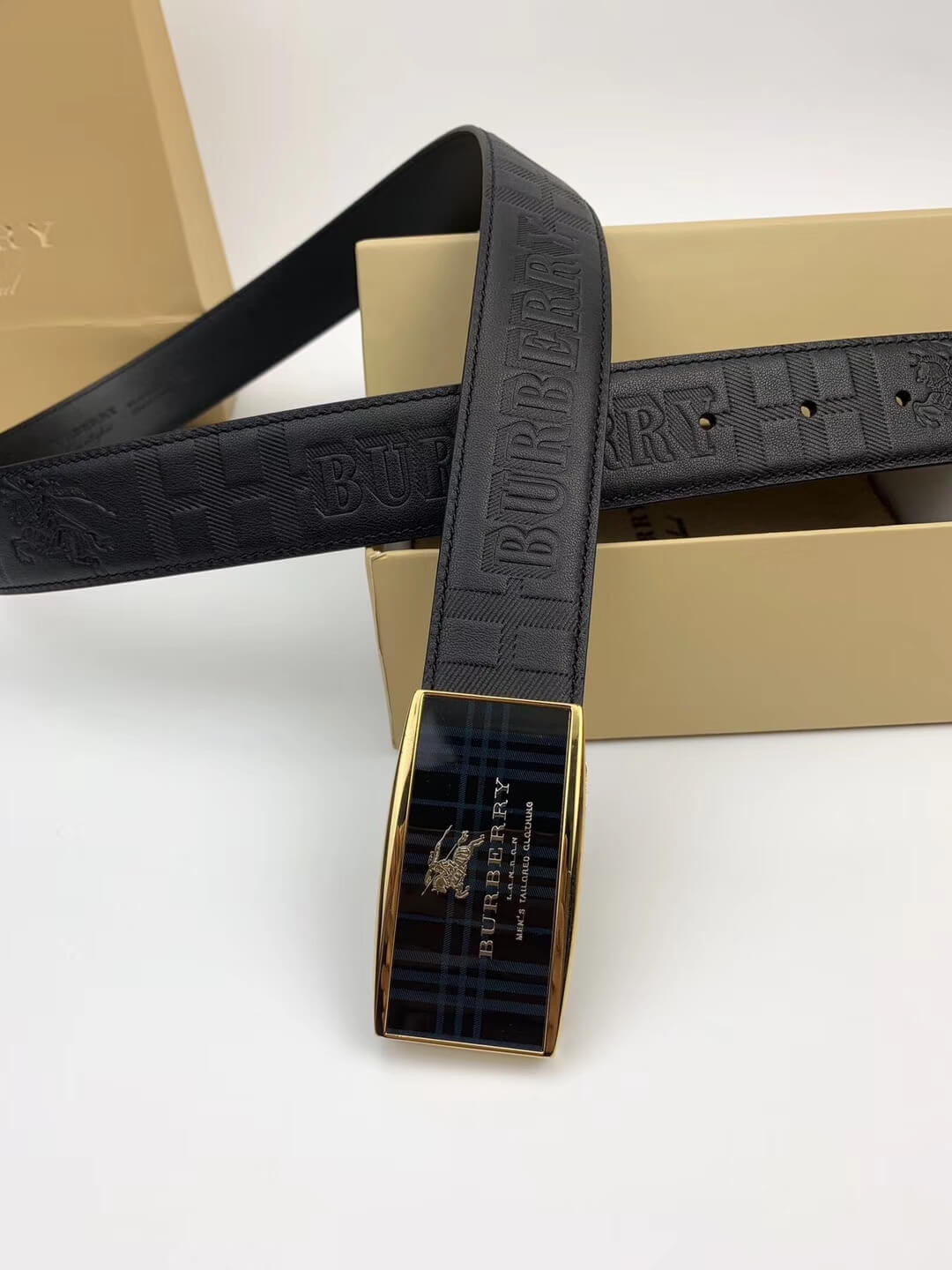 Burberry London Check Leather Belt 40749