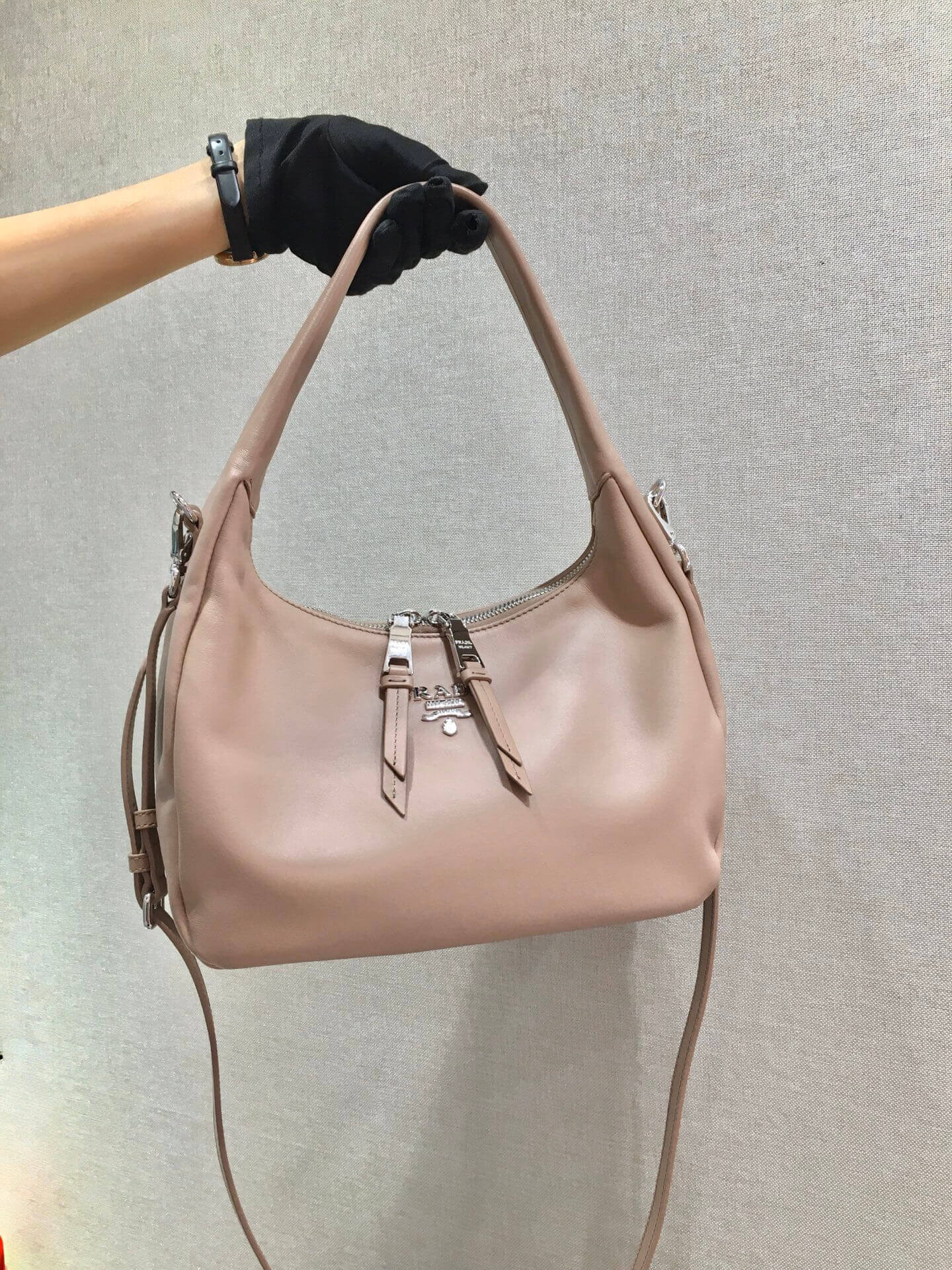 Prada Calf Leather Hobo Bag 26cm 1BC132