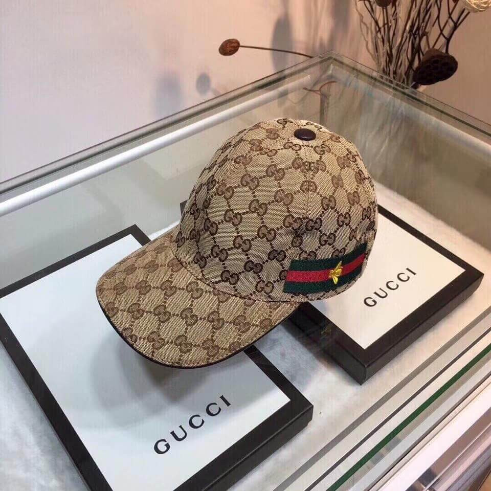 Gucci Original GG Canvas Baseball Hat with Web 200036