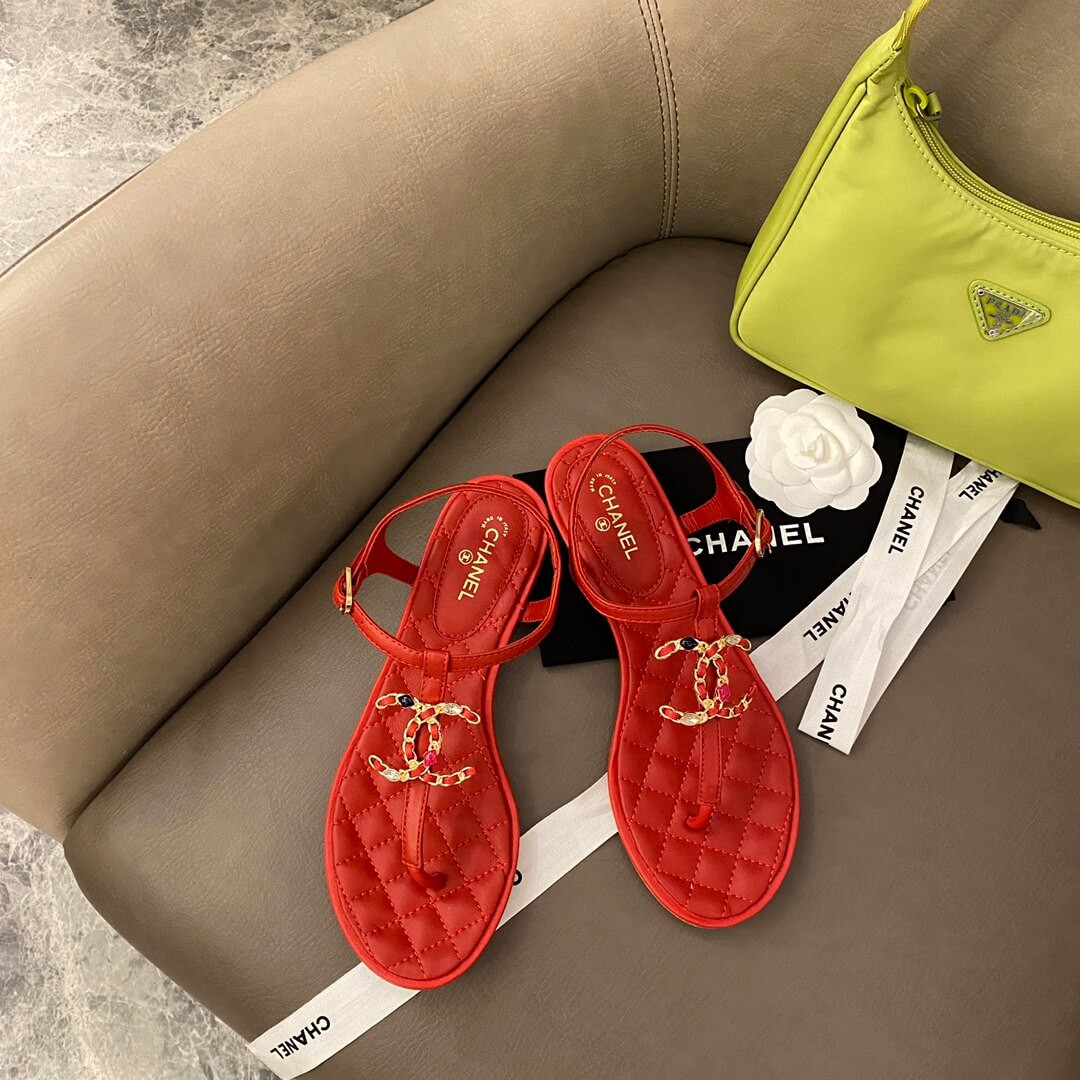 Chanel Quilted Double C Sandal G36238