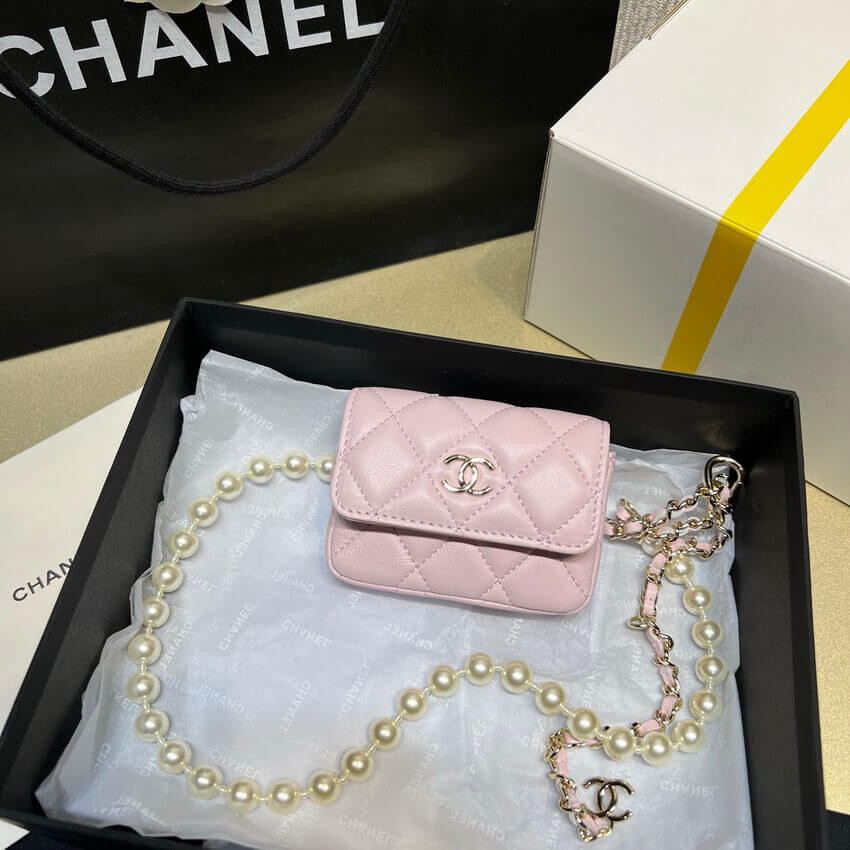 Chanel Lambskin Belt Bag AP2654 Pink