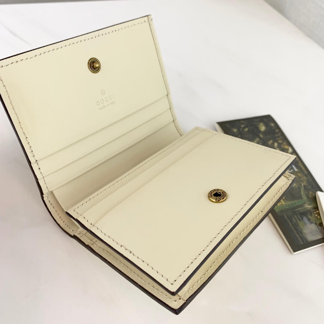 Gucci Signature Card Case Wallet With Cherries 476050