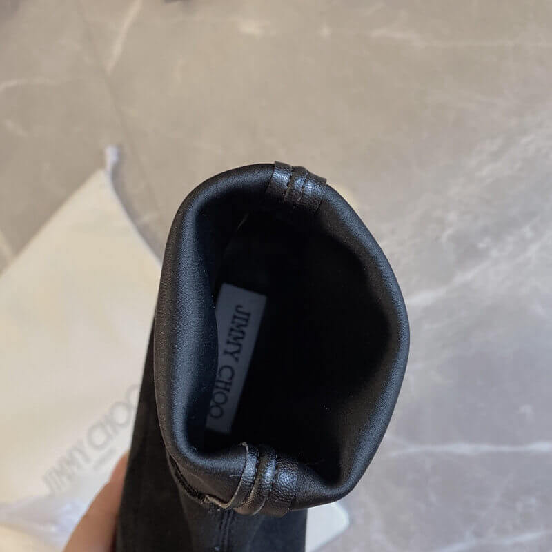 Jimmy Choo Louella 85 Stretch-Suede Sock Boots J170