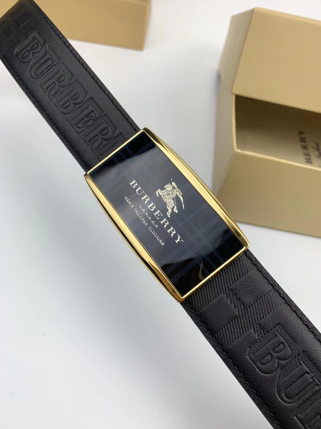 Burberry London Check Leather Belt 40749