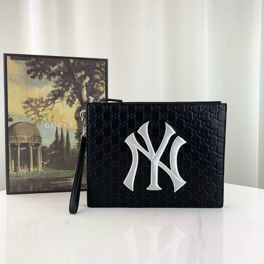 Gucci Leather Pouch with NY Yankees™ Patch 547796